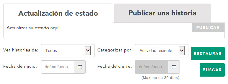 Cómo busco las historias que quiero leer en Mi Centro Social