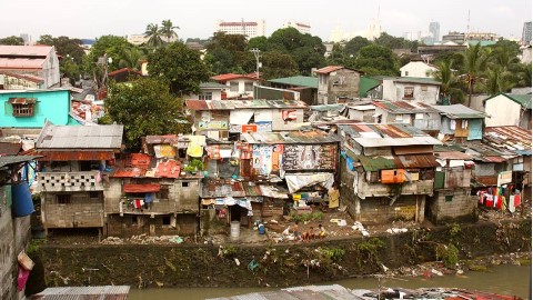 Cramped slums are often the homes for those in poverty in the Philippines