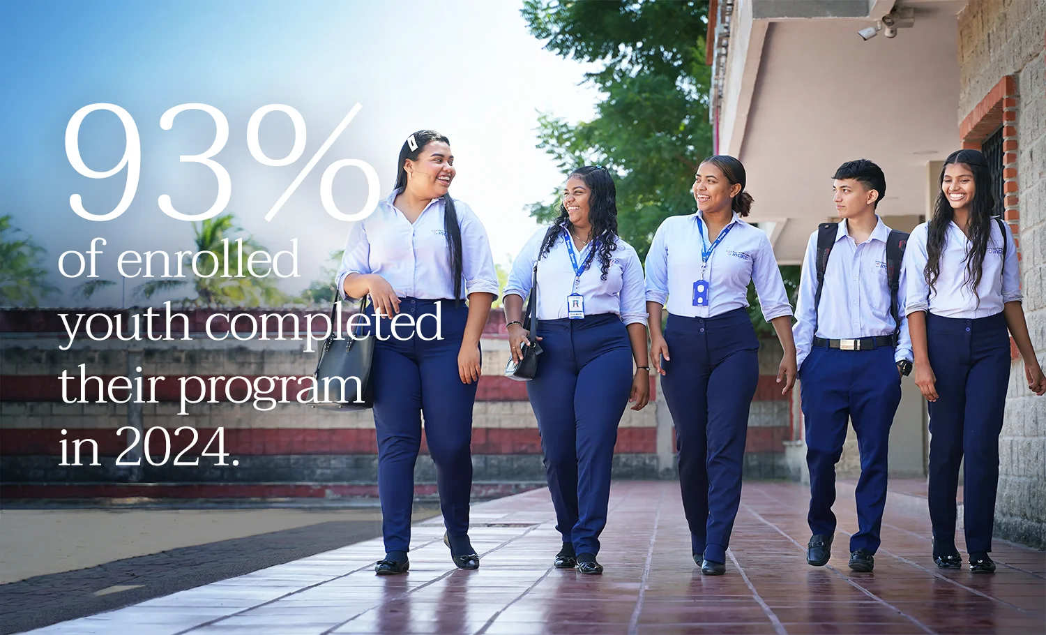 93% of participants complete their program